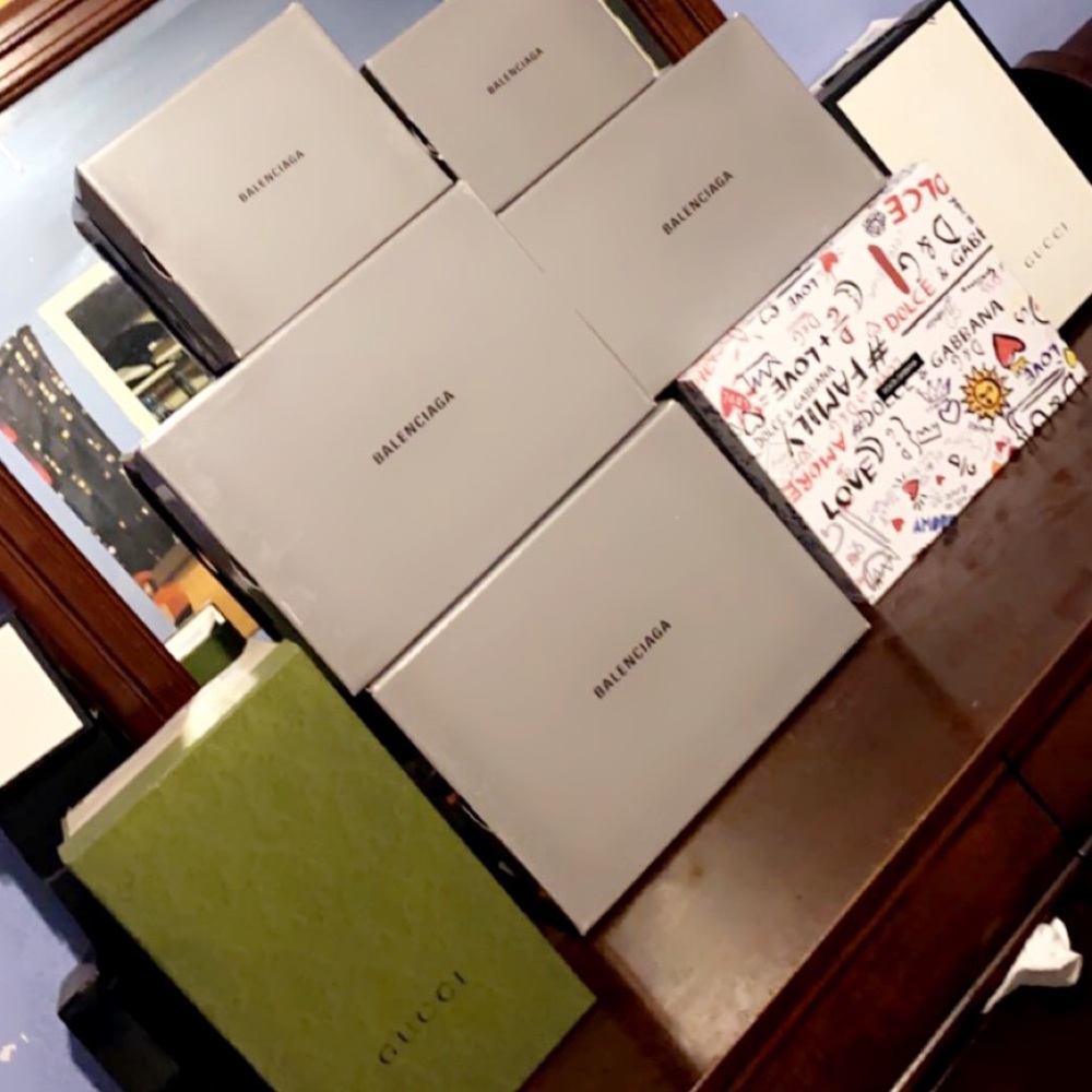 DESIGNER SHOE BOXES (Balenciaga,Gucci)Everyting$60
